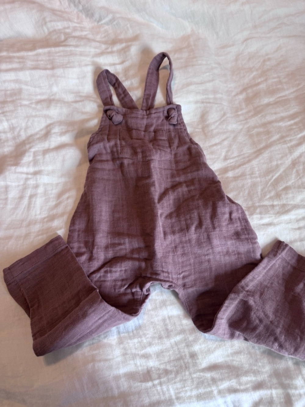 Jamie Kay Mauve Linen-Blend Overalls